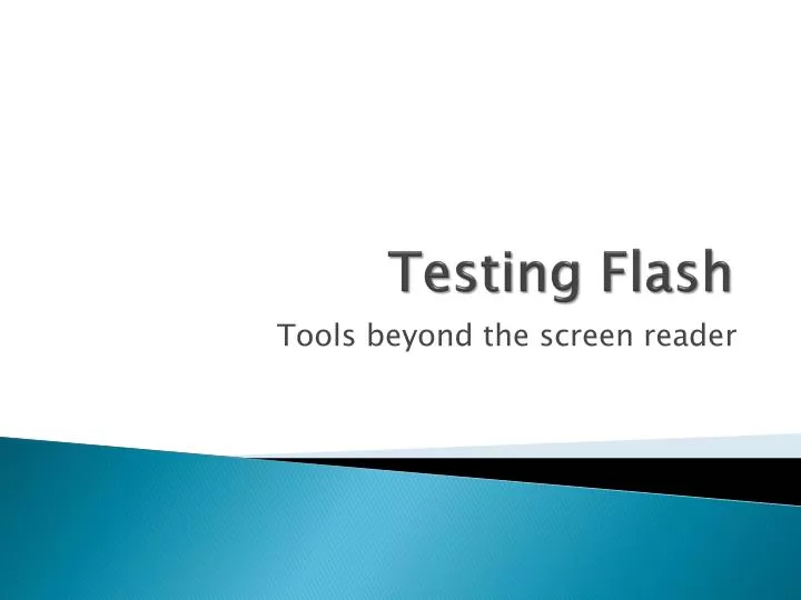 testing flash