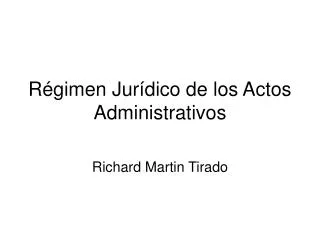 r gimen jur dico de los actos administrativos