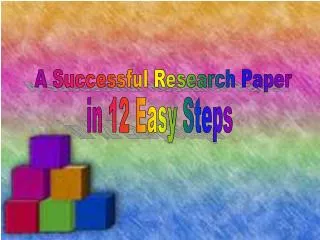 A Successful Research Paper