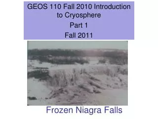 . Frozen Niagra Falls