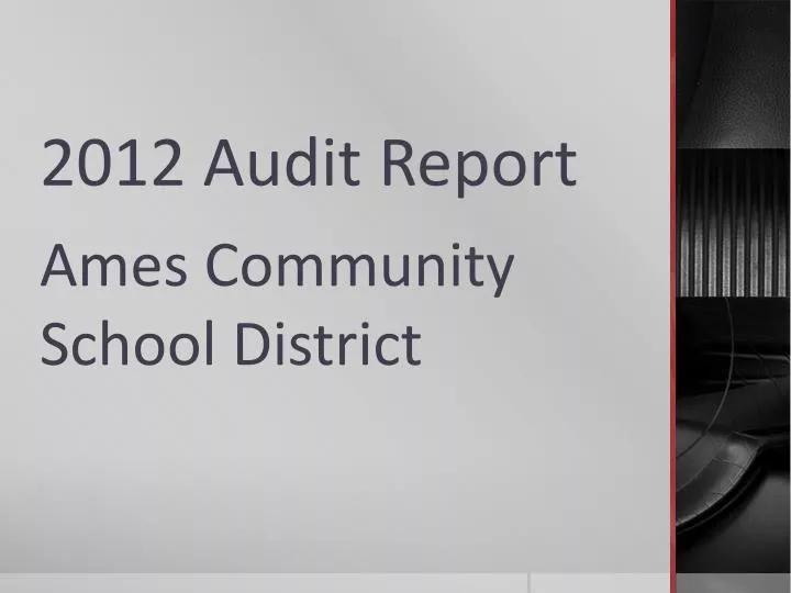 2012 audit report