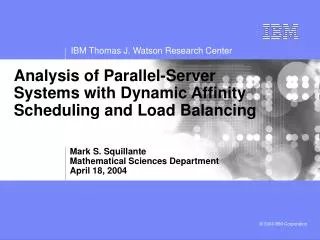 Analysis of Parallel-Server Systems with Dynamic Affinity Scheduling and Load Balancing