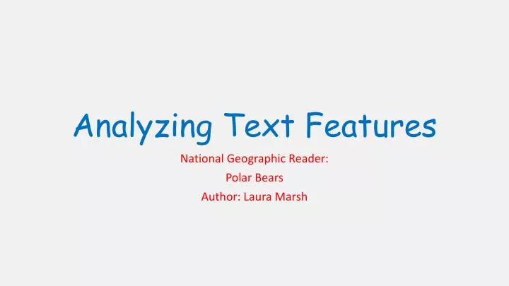 analyzing text features