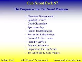 The Purpose of the Cub Scout Program