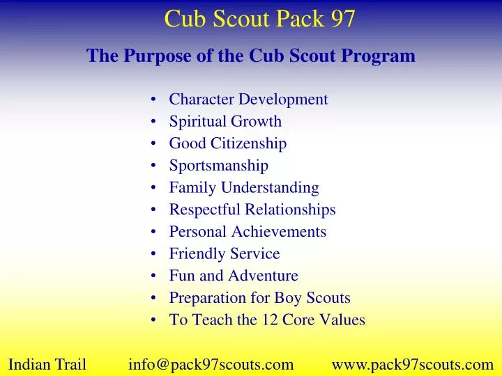 the purpose of the cub scout program