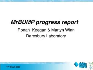 MrBUMP progress report