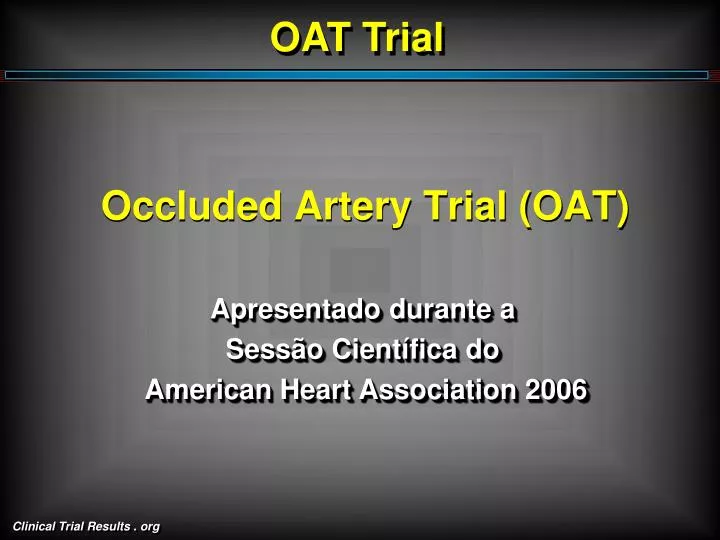 occluded artery trial oat