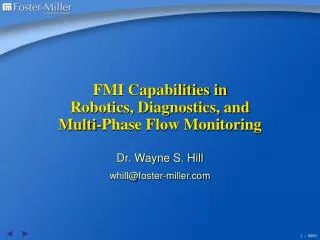 FMI Capabilities in Robotics, Diagnostics, and Multi-Phase Flow Monitoring