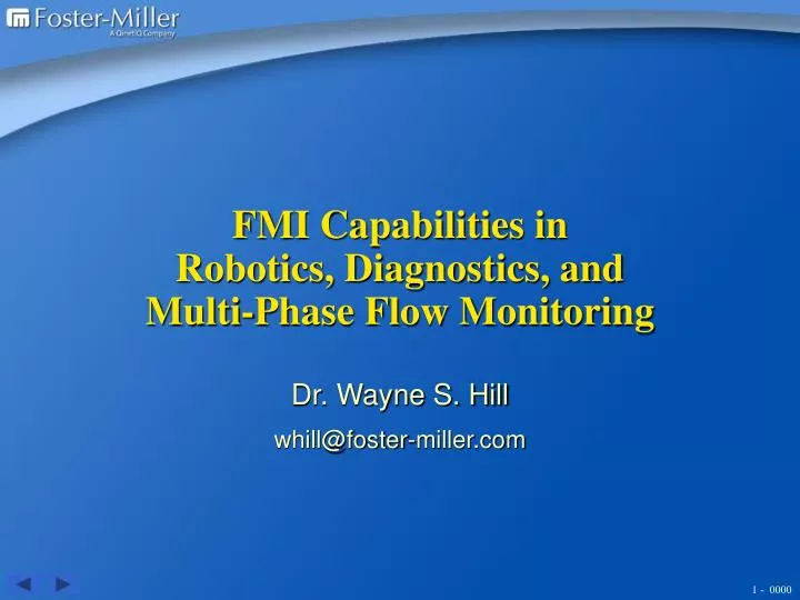 fmi capabilities in robotics diagnostics and multi phase flow monitoring