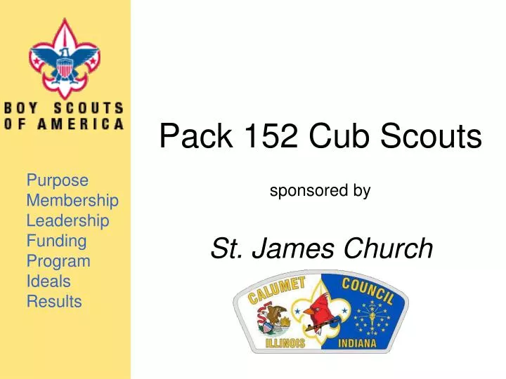 pack 152 cub scouts sponsored by st james church
