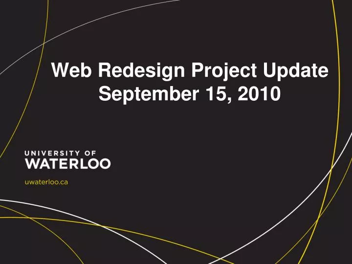 web redesign project update september 15 2010