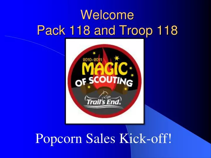 welcome pack 118 and troop 118