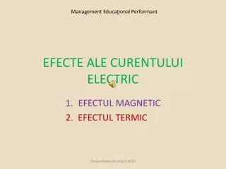 efecte ale curentului electric