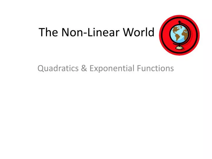 the non linear world