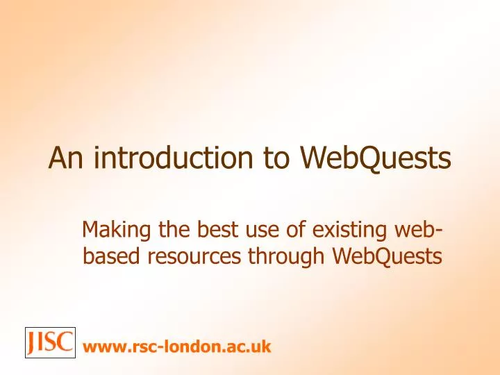 an introduction to webquests