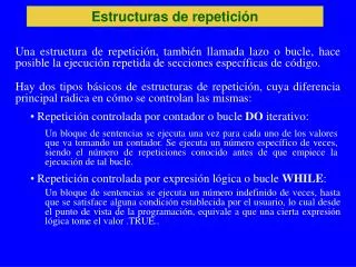 estructuras de repetici n