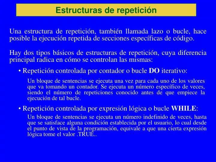 estructuras de repetici n