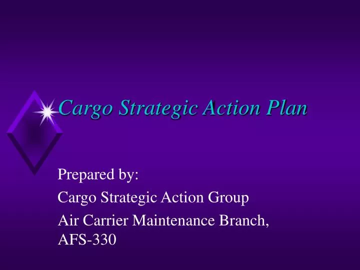 cargo strategic action plan