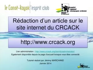 r daction d un article sur le site internet du crcack