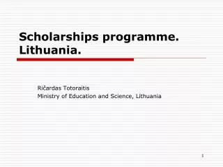 scholarships programme lithuania