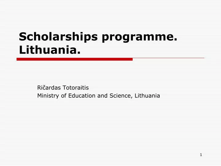 scholarships programme lithuania