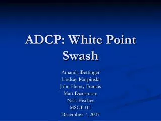 ADCP: White Point Swash
