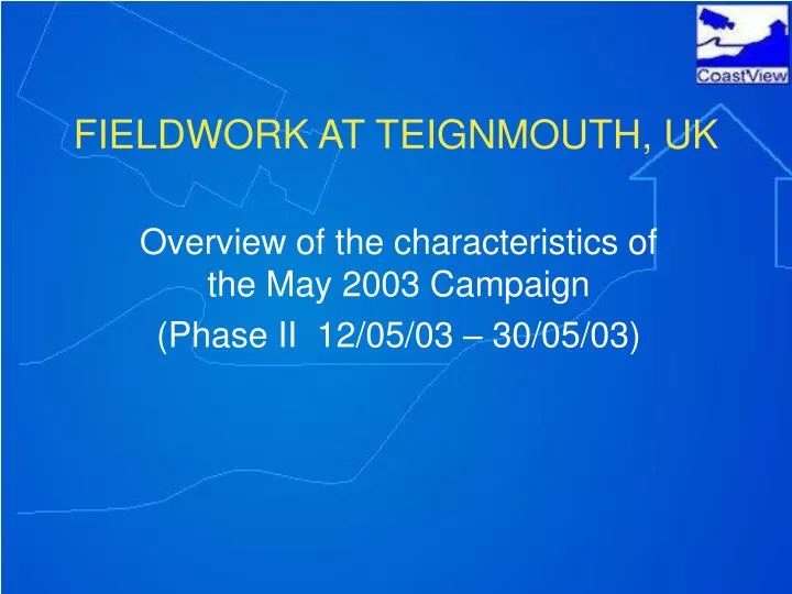 fieldwork at teignmouth uk