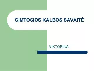 gimtosios kalbos savait