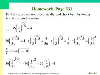 Homework, Page 331