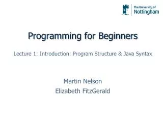 Programming for Beginners