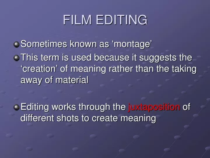 film editing