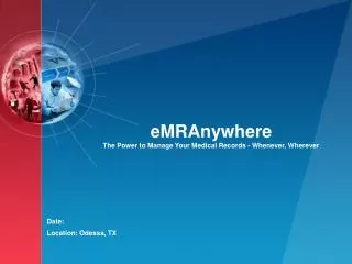 eMRAnywhere The Power to Manage Your Medical Records - Whenever, Wherever