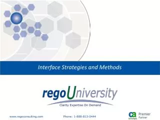 Interface Strategies and Methods