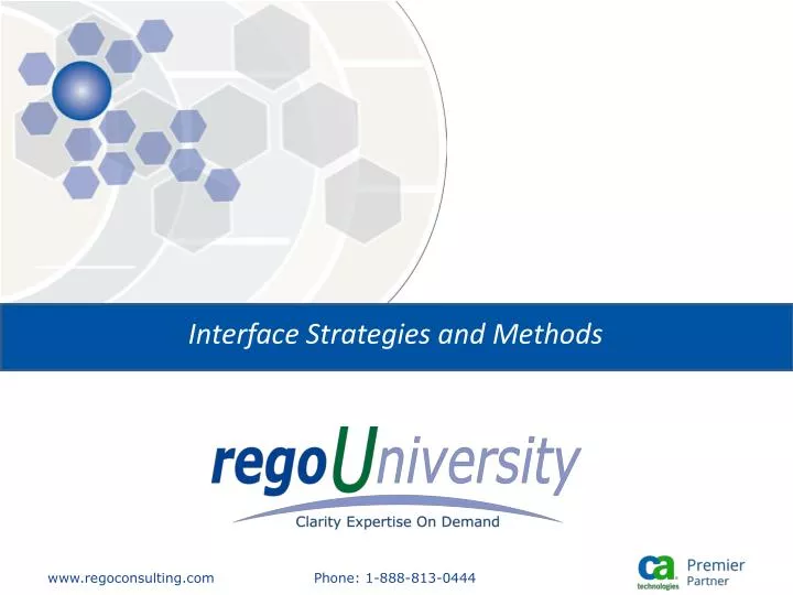 interface strategies and methods