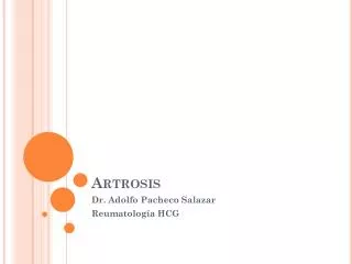 artrosis