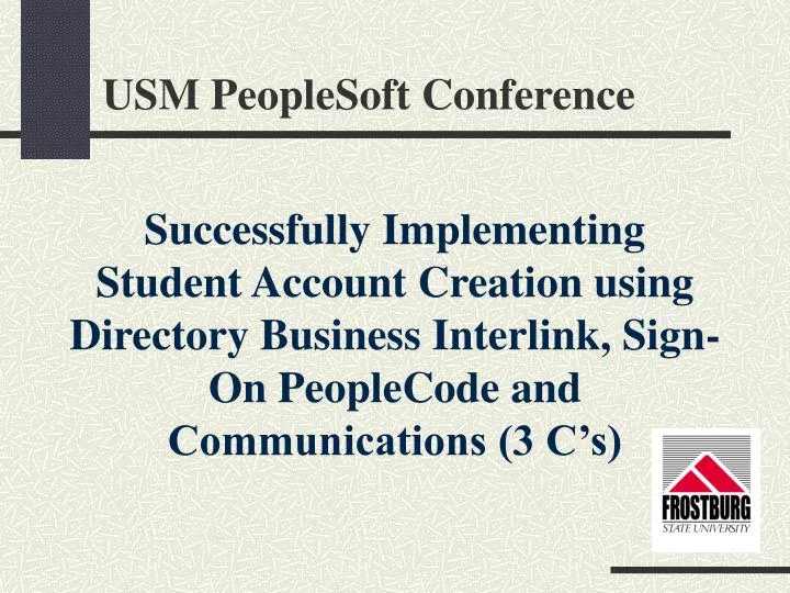 usm peoplesoft conference