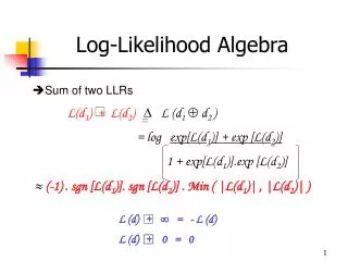Log-Likelihood Algebra