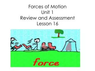 Forces of Motion Unit 1 Review and Assessment Lesson 16