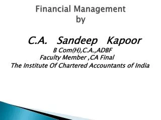 Financial Management by