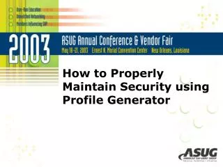 How to Properly Maintain Security using Profile Generator