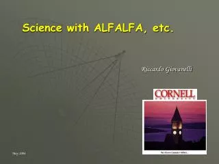 Science with ALFALFA, etc.