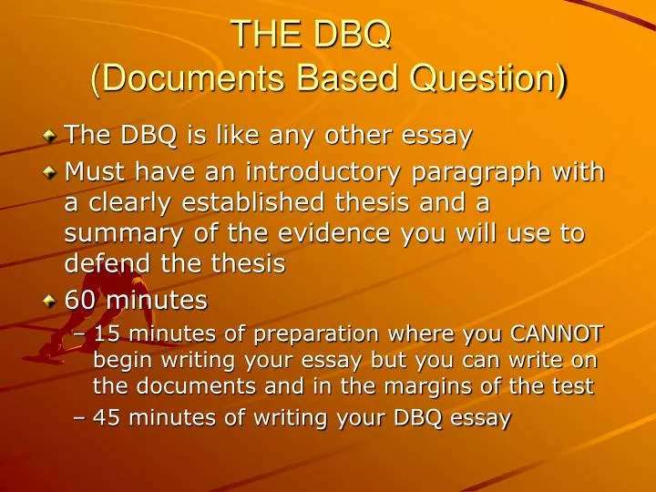 the dbq documents based question