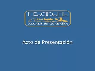 acto de presentaci n
