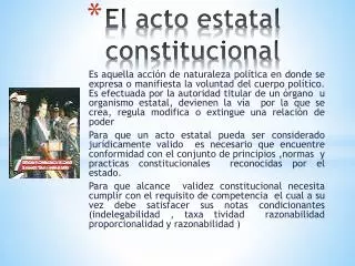 el acto estatal constitucional