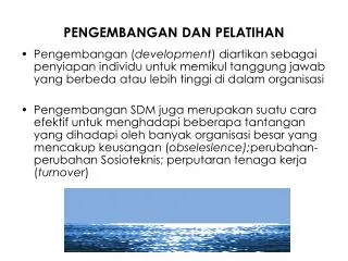 pengembangan dan pelatihan