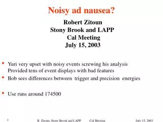 Noisy ad nausea?