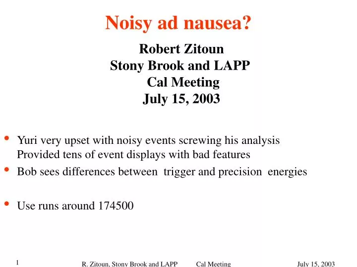 noisy ad nausea