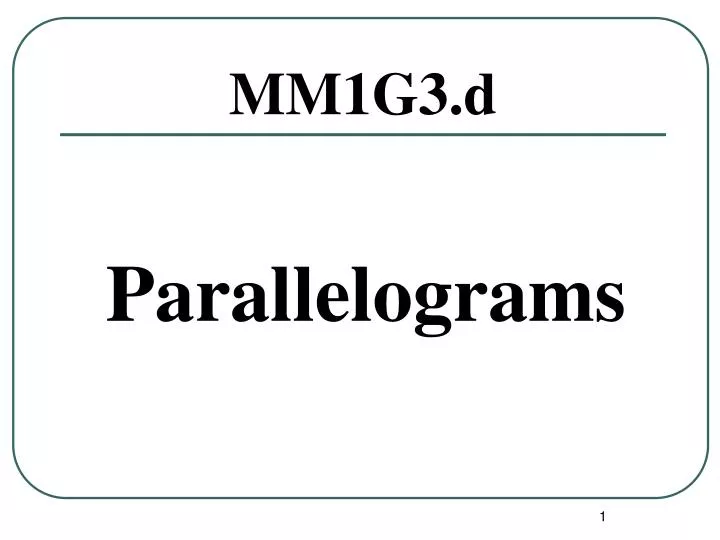 parallelograms