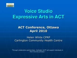 Voice Studio Expressive Arts in ACT