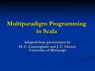 Multiparadigm Programming in Scala